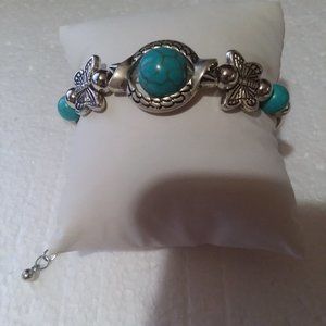 #30-7 1/2" TORQUISE BRACELET-ADJUSTABLE